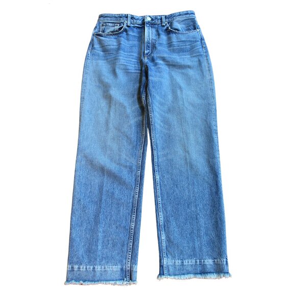 Rag & Bone Ruth Super High Waist Straight Leg Jeans Size 32 $295 Quiet Luxury - Picture 5 of 14